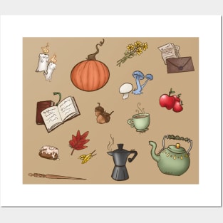 Cozy Fall Items Posters and Art